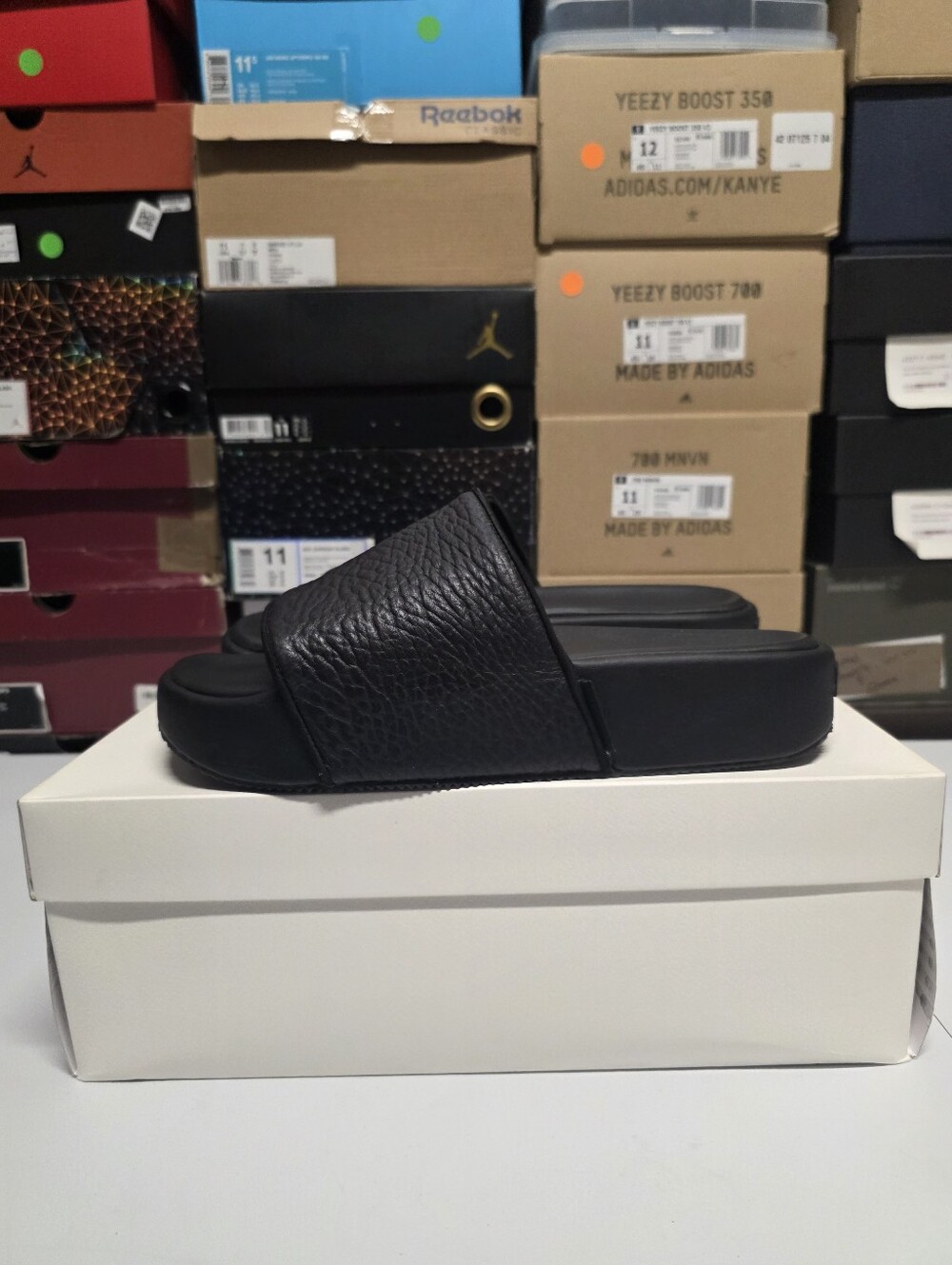Y-3 x Adidas Slides -Black Leather US 11